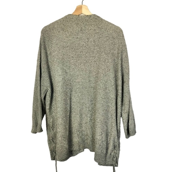 Madewell Gray Side Lace Cardigan Relaxed Fit Sweater S - Picture 5 of 7